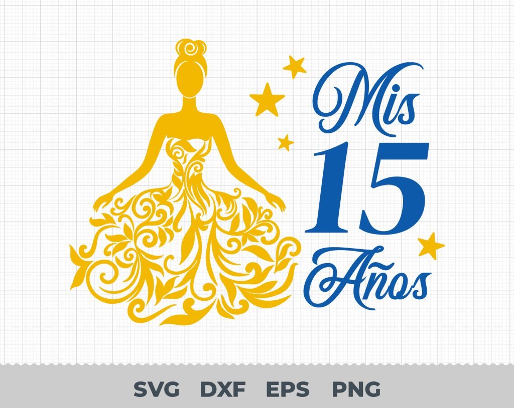 Mis 15 Años Svg Mis 15 Años Shirt Svg Mis Quince Svg Quinceañera Svg