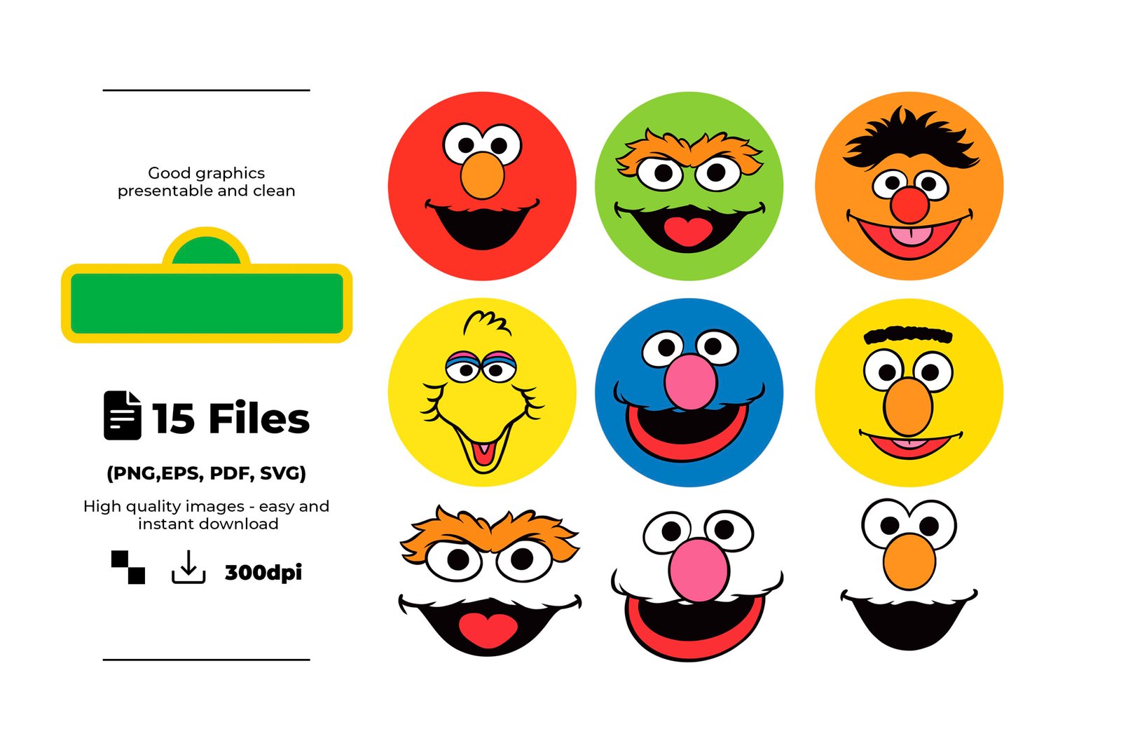 Sesame Street Sesame Street Svg Eps Pdf Png Sesame Street Bundle Sesame Street Cricut 