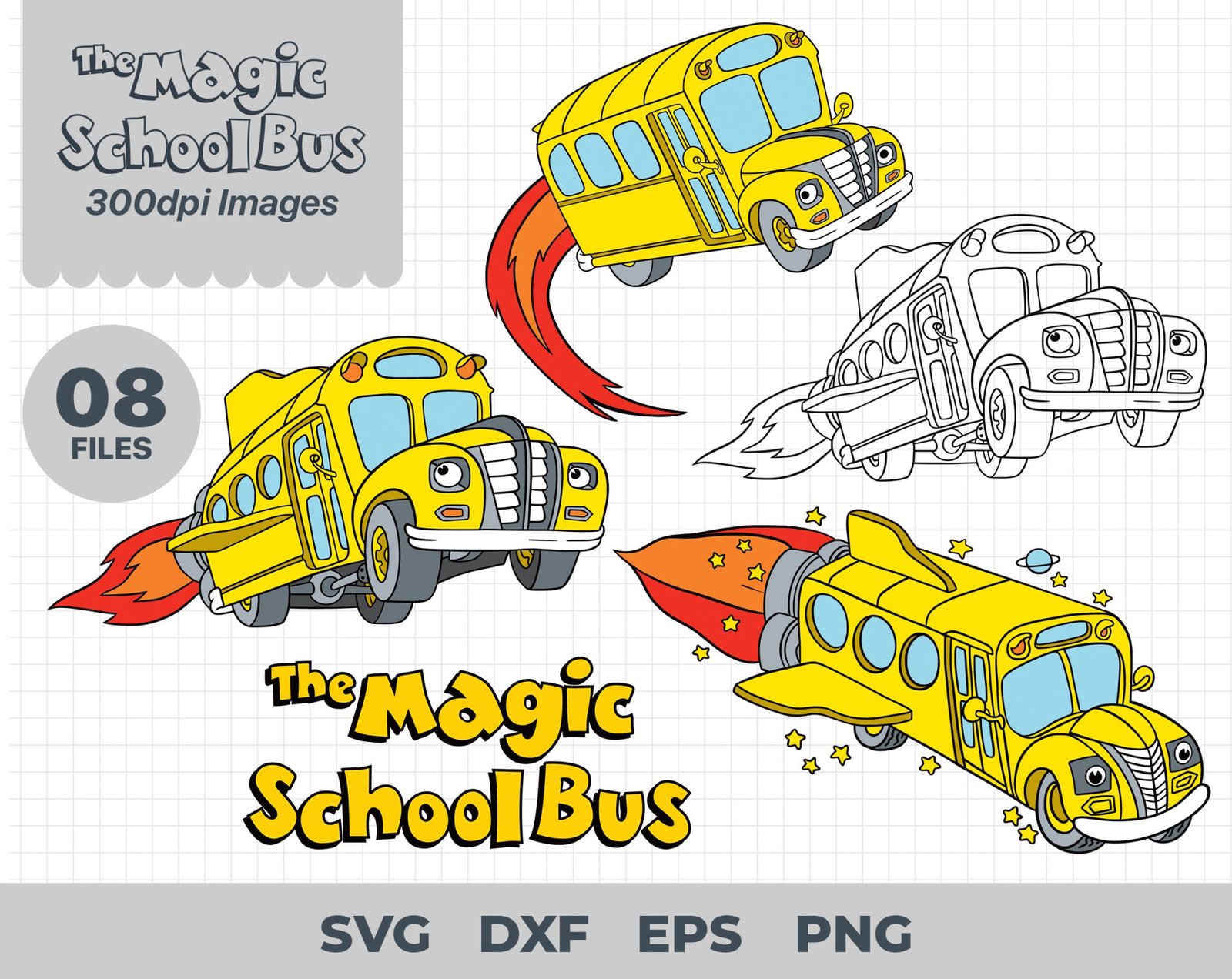 Magic School Bus Magic School Bus Svg Eps Pdf Png Magic School Bus Bundle Magic School Bus