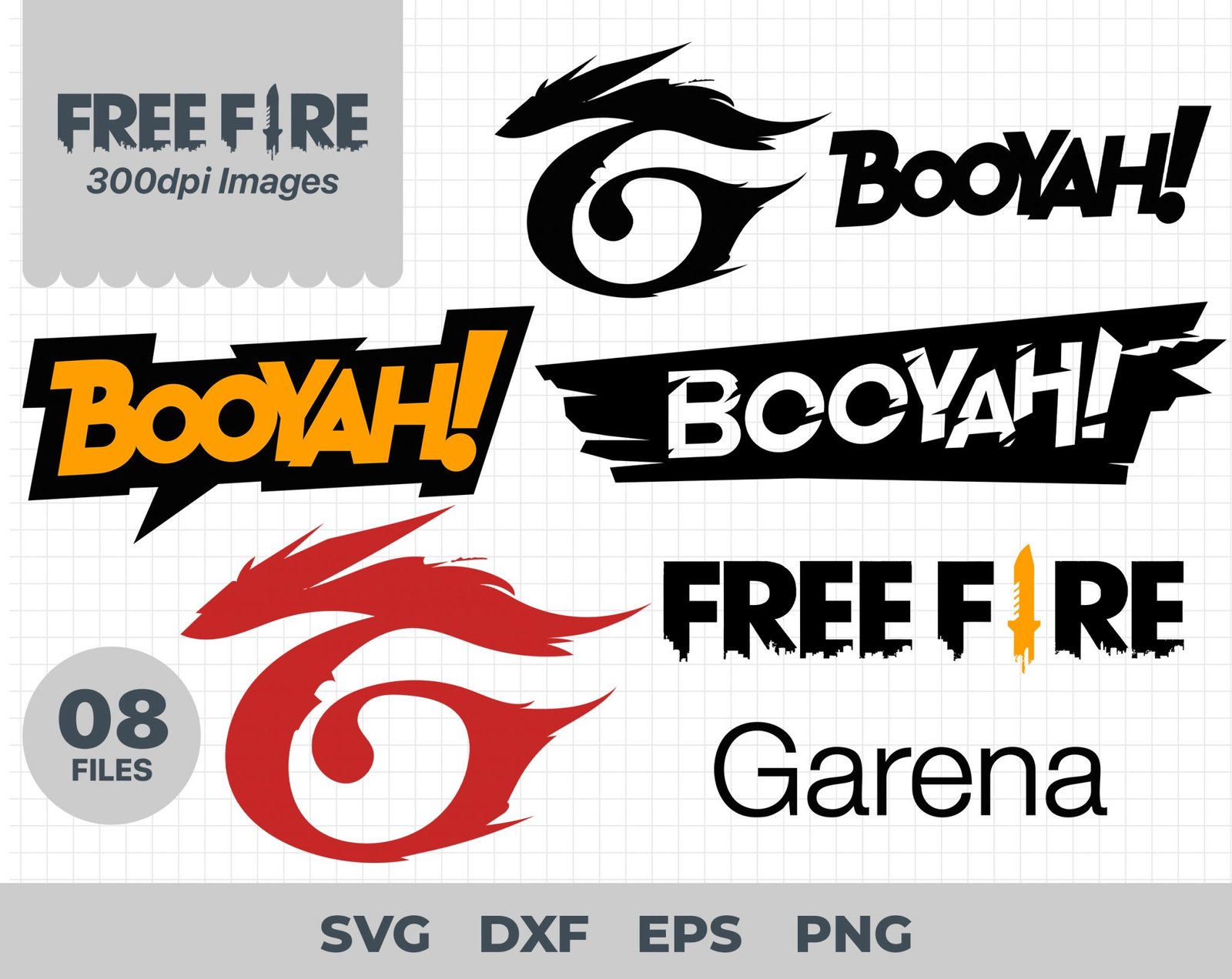 Free fire SVG, Free fire Booyah SVG, Booyah SVG, garena svg, free fire