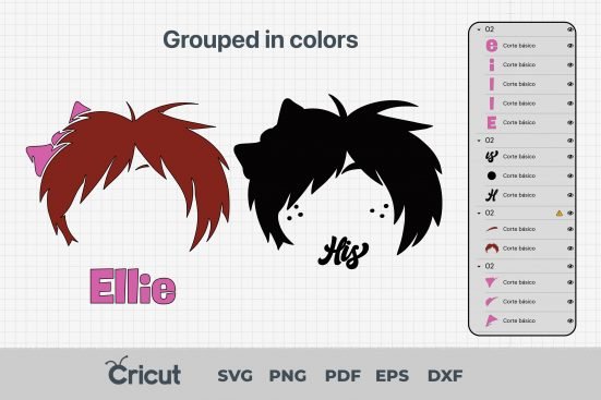 Ellie and Carl, Ellie and Carl Svg, Eps, Pdf, Png, Ellie and Carl Bundle, Ellie and Carl Cricut, Ellie and Carl Characters, Silhouette, Sublimation, High Resolution, Instant Download - Imagen 2