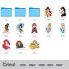 Princess SVG, Elsa svg, Cinderella svg, Moana svg, Snow White svg, Jasmine svg, Ariel svg, Alice svg, anna svg, belle svg, Aurora svg - Imagen 3