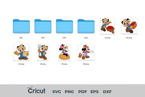 Mickey Mouse Farmer, Mickey Mouse Farmer Svg, Eps, Pdf, Png, Mickey Mouse Farmer Bundle, Mickey Mouse Farmer Cricut, Mickey Mouse Farmer Characters, Silhouette, Sublimation, High Resolution, Instant Download - Imagen 3