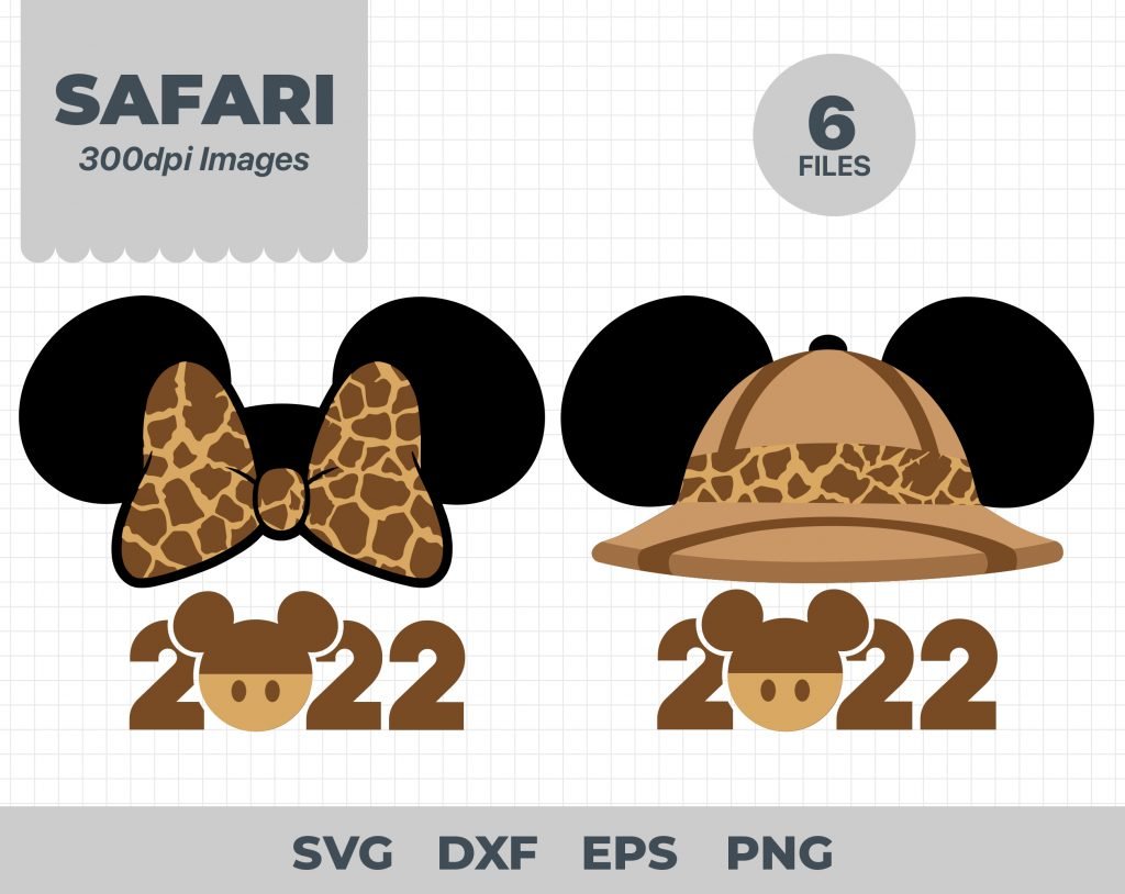 Mickey and Minnie Animal Kingdom Theme Svg, Disney World Svg, Safari