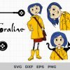 Coraline, Coraline Svg, Eps, Pdf, Png, Coraline Bundle, Coraline Cricut, Coraline Characters, Silhouette, Sublimation, High Resolution, Instant Download
