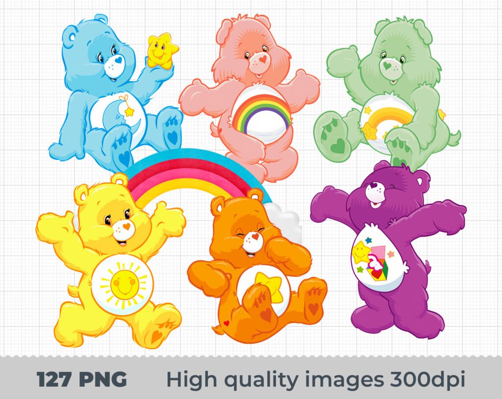 Care Bears characters clipart, Care Bears png, Care Bears png images ...