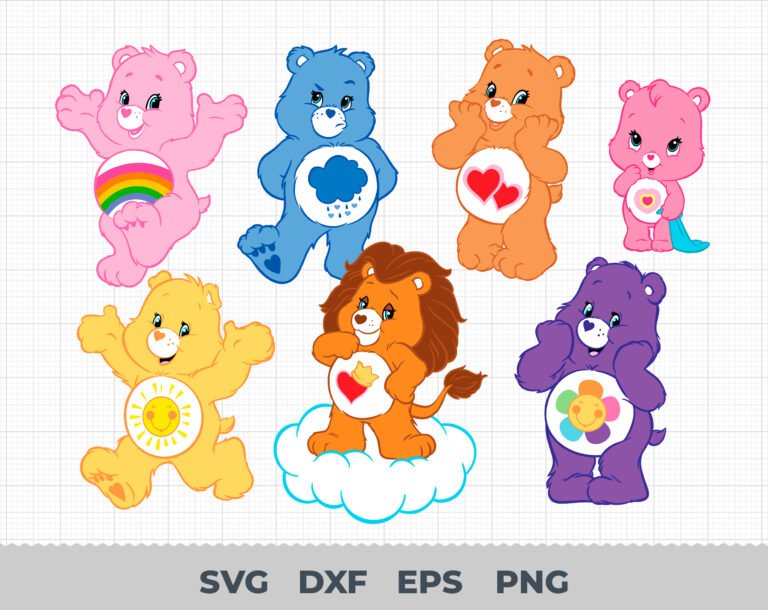 Care Bears SVG, Care Bears SVG Bundle , layered Care Bears svg, Care ...