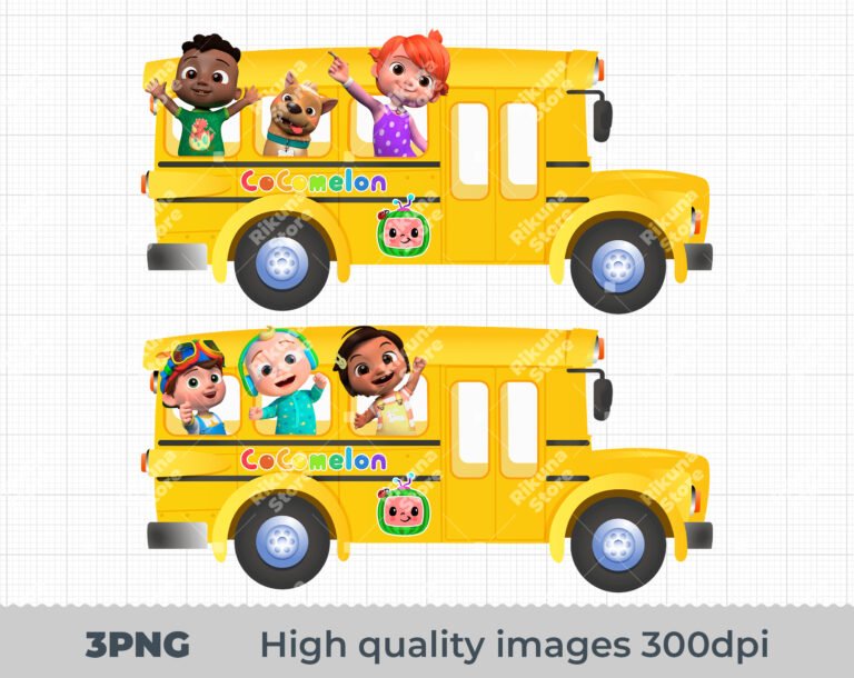 Cocomelon Bus clipart, Cocomelon Bus png, Cocomelon Bus png images