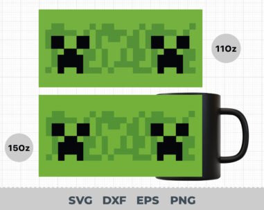 Minecraft Creeper Santa SVG, Christmas Minecraft SVG, Creeper With Sana Hat  SVG PNG DXF Cut File