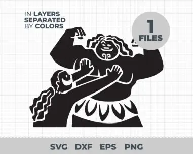 Maui SVG Moana 2, Maui SVG, Maui Cricut Svg, cut file outline silhouette