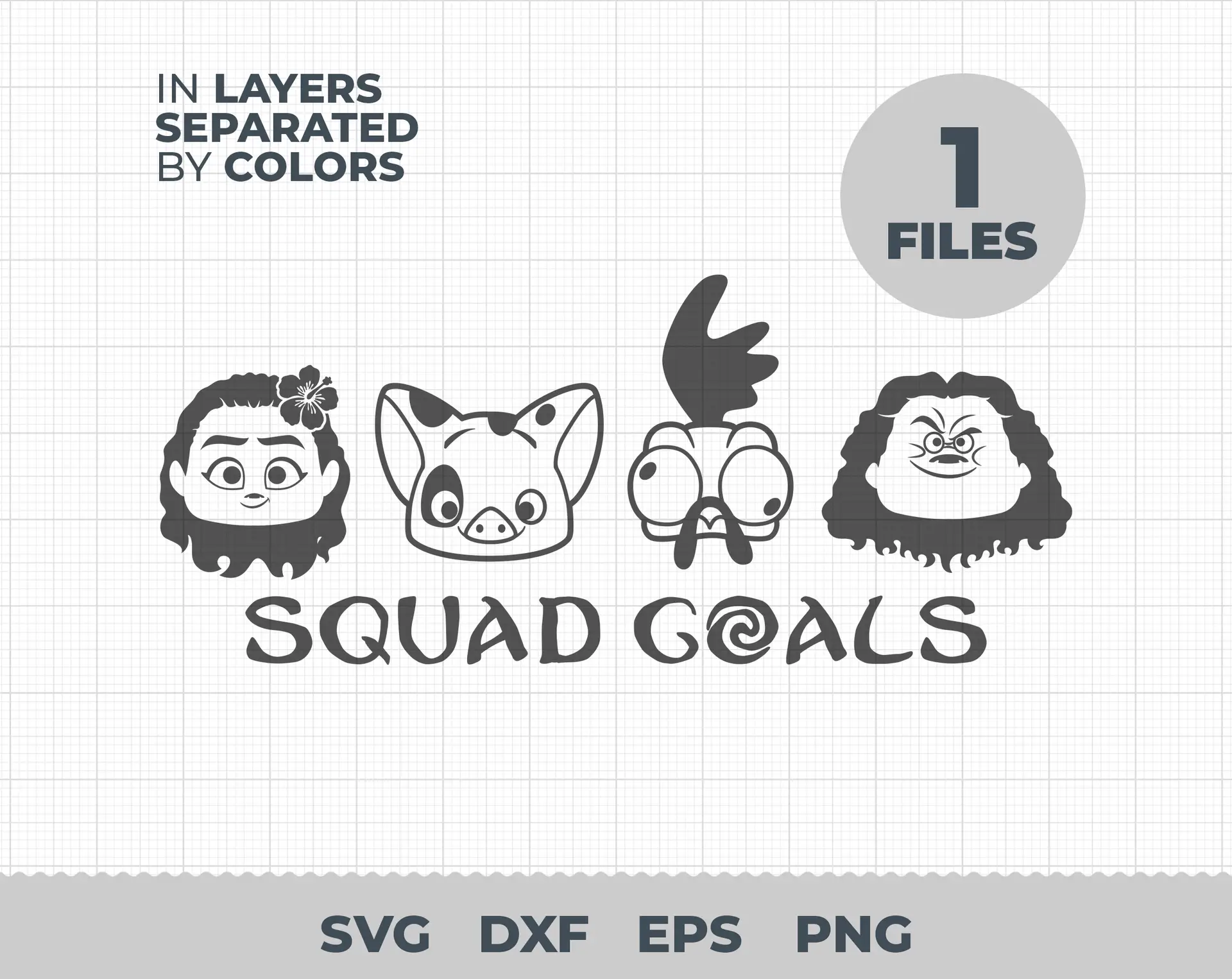 Moana svg, Squad Goals Moana svg