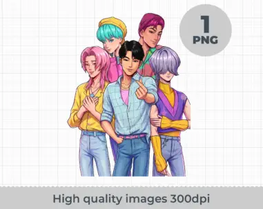 SAJA Boys PNG, Kpop Demon Hunters png, Kpop Merch Clipart, Saja Boys Fan Gifts, Kpop Movie Shirt, Unisex PNG, Saja Boys Merch, SajaBoys Band